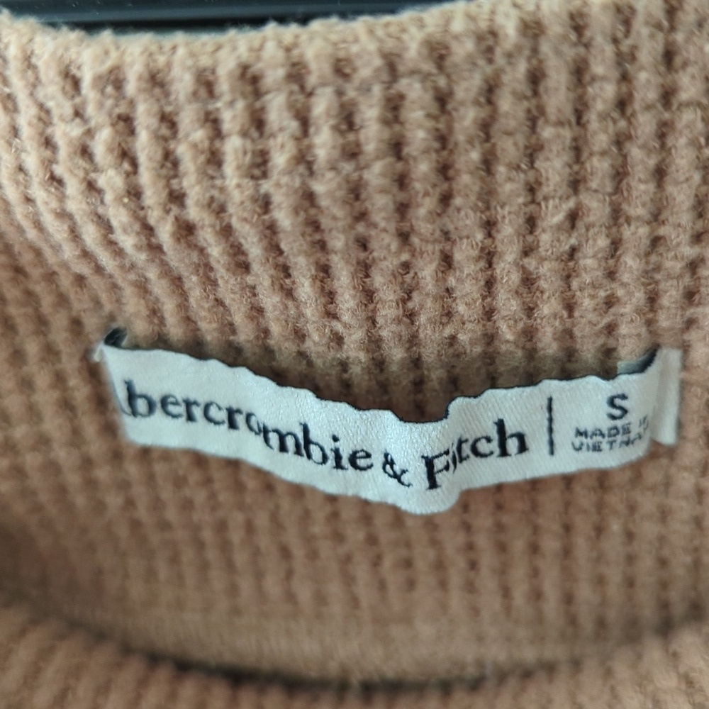 Abercrombie & Fitch Waffle Knit Lounge Set Tan Size M Top Size S Pants - Picture 6 of 8